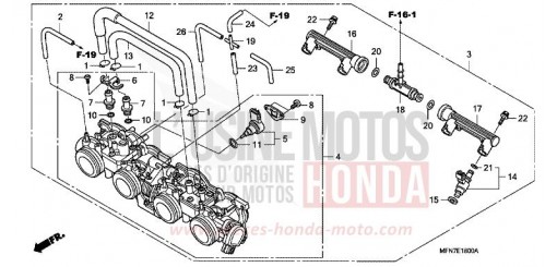 CORPS DE PAPILLON CB1000RAC de 2012
